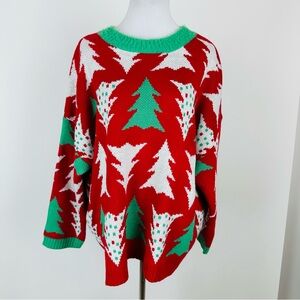 33 Degrees Ugly Christmas Sweater Christmas Tree Print Sweater Size XXL